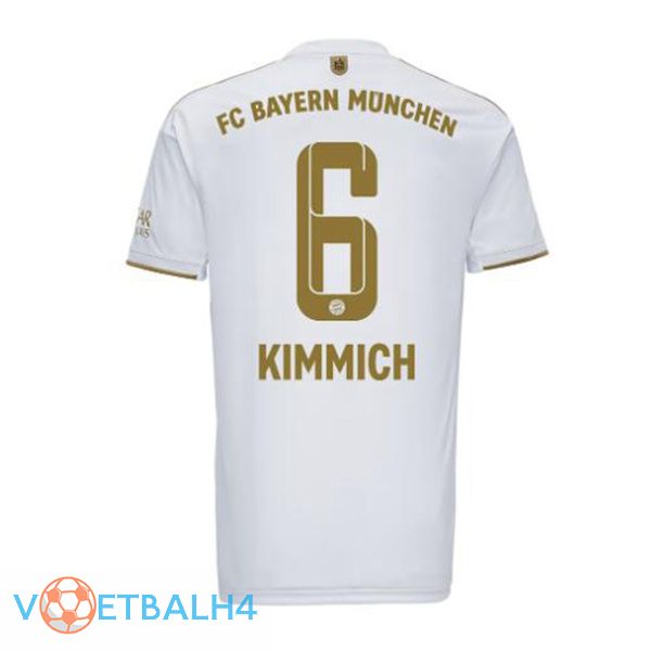 Bayern Munich (Kimmich 6) voetbal jerseys uit wit 2022-2023