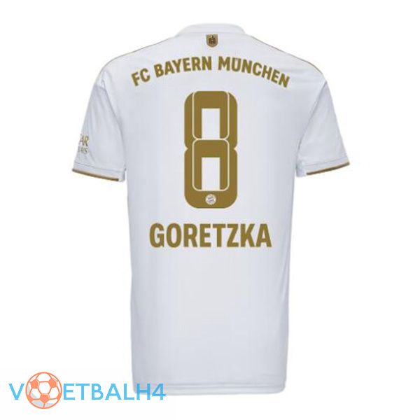 Bayern Munich (Goretzka 8) voetbal jerseys uit wit 2022-2023