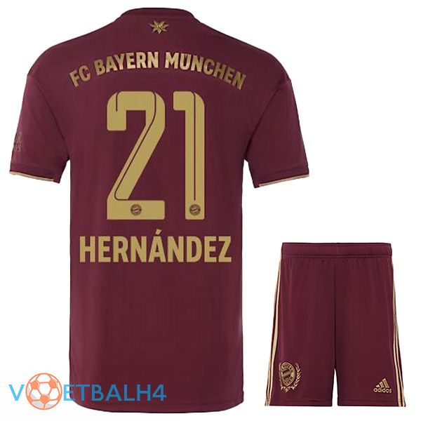 Bayern Munich (Hernández 21) kinderen voetbal jerseys Speciale editie rood 2022-2023