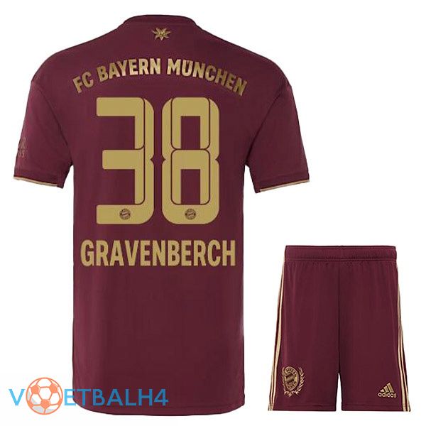 Bayern Munich (Gravenberch 38) kinderen voetbal jerseys Speciale editie rood 2022-2023