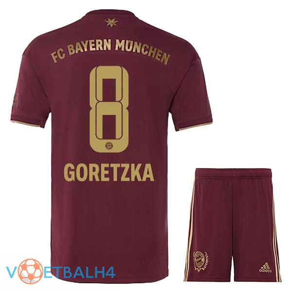 Bayern Munich (Goretzka 8) kinderen voetbal jerseys Speciale editie rood 2022-2023