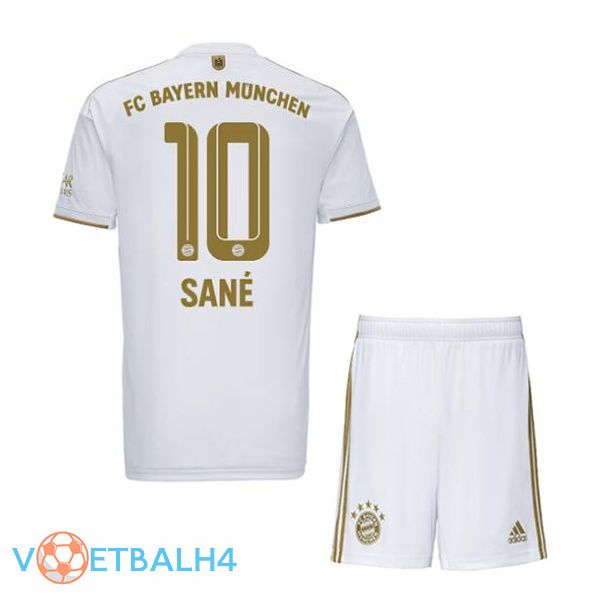 Bayern Munich (Sané 10) kinderen voetbal jerseys uit wit 2022-2023