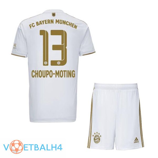 Bayern Munich (Choupo-Moting 13) kinderen voetbal jerseys uit wit 2022-2023