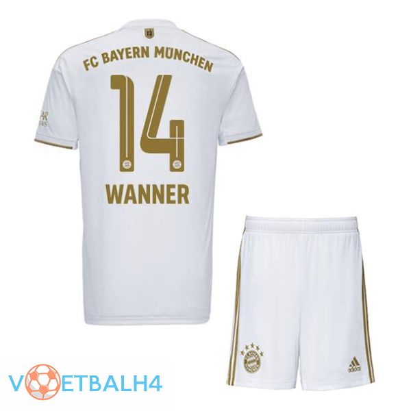 Bayern Munich (Wanner 14) kinderen voetbal jerseys uit wit 2022-2023