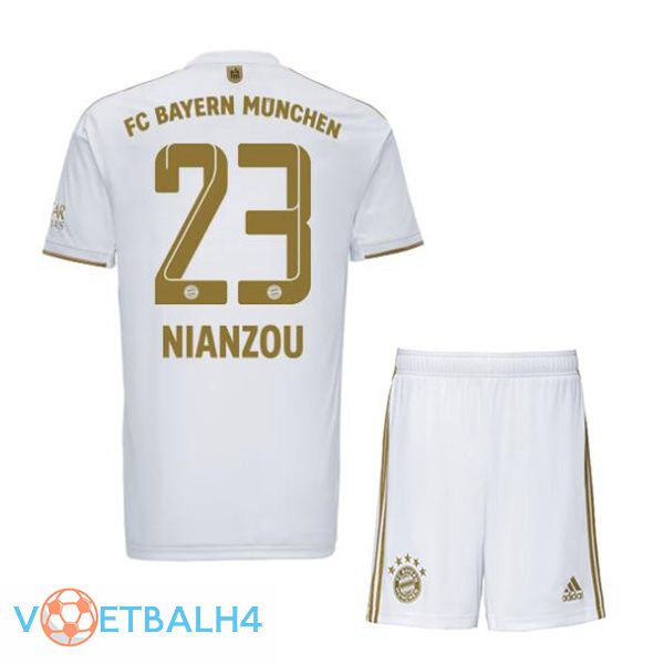 Bayern Munich (Nianzou 23) kinderen voetbal jerseys uit wit 2022-2023