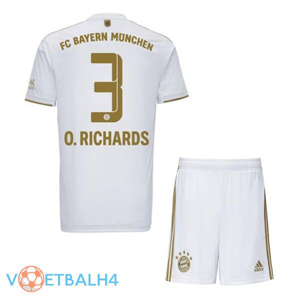 Bayern Munich (O. Richards 3) kinderen voetbal jerseys uit wit 2022-2023