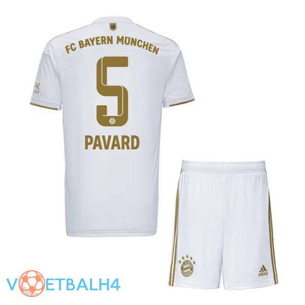 Bayern Munich (Pavard 5) kinderen voetbal jerseys uit wit 2022-2023