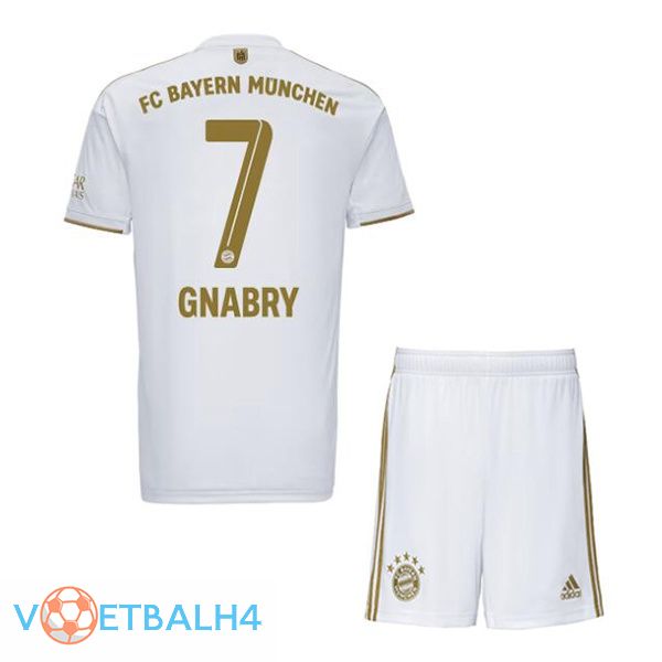 Bayern Munich (Gnabry 7) kinderen voetbal jerseys uit wit 2022-2023