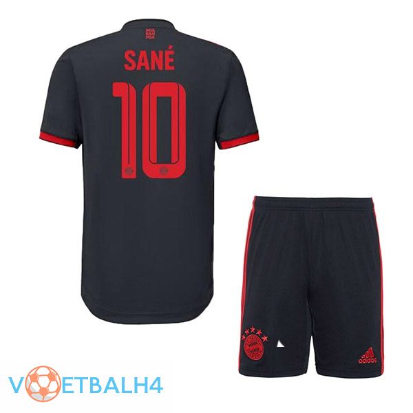 Bayern Munich (Sané 10) kinderen voetbal jersey derde zwart 2022/2023