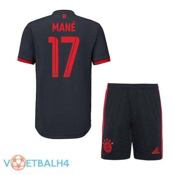 Bayern Munich (Mané 17) kinderen voetbal jersey derde zwart 2022/2023