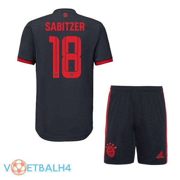 Bayern Munich (Sabitzer 18) kinderen voetbal jersey derde zwart 2022/2023