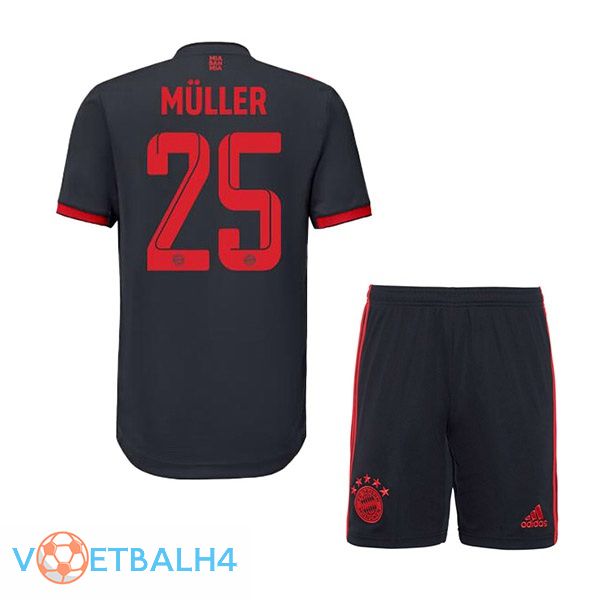 Bayern Munich (Müller 25) kinderen voetbal jersey derde zwart 2022/2023