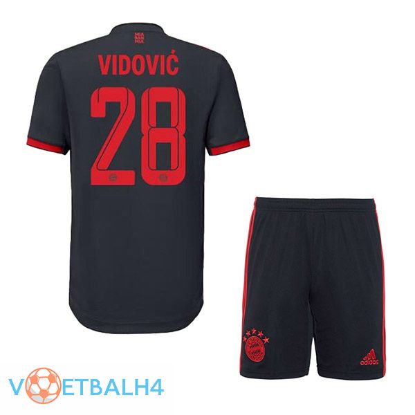 Bayern Munich (Vidović 28) kinderen voetbal jersey derde zwart 2022/2023