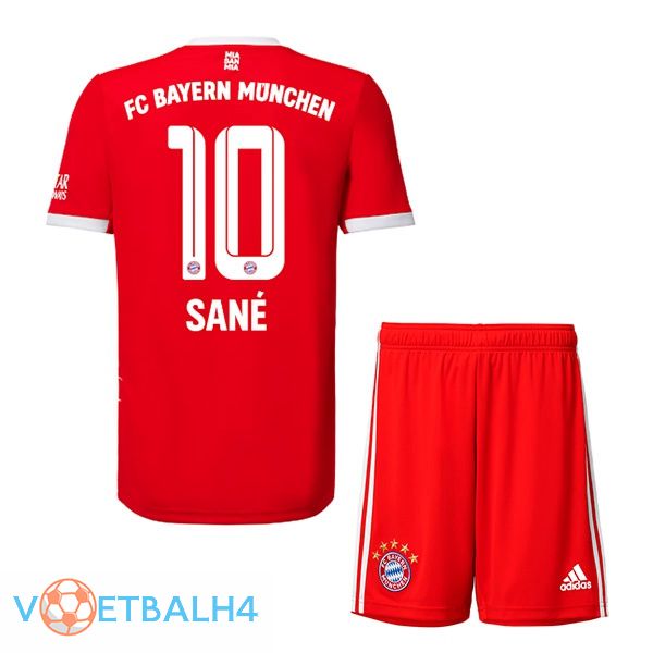 Bayern Munich (Sané 10) jersey thuis kinderen rood 2022/2023