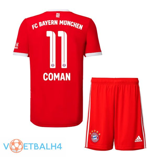 Bayern Munich (Coman 11) jersey thuis kinderen rood 2022/2023