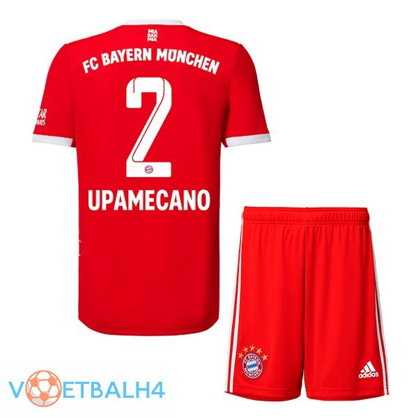 Bayern Munich (Upamecano 2) jersey thuis kinderen rood 2022/2023