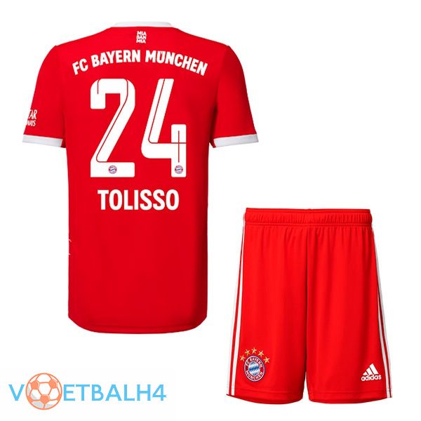 Bayern Munich (Tolisso 24) jersey thuis kinderen rood 2022/2023