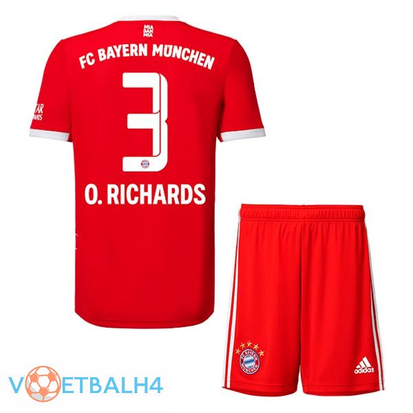 Bayern Munich (O. Richards 3) jersey thuis kinderen rood 2022/2023