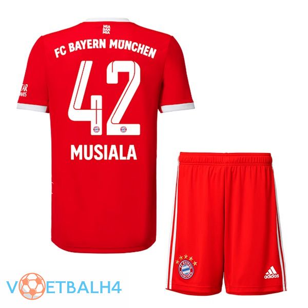 Bayern Munich (Musiala 42) jersey thuis kinderen rood 2022/2023