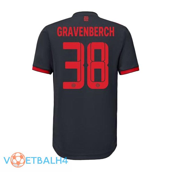 Bayern Munich (Gravenberch 38) voetbal jersey derde zwart 2022/2023