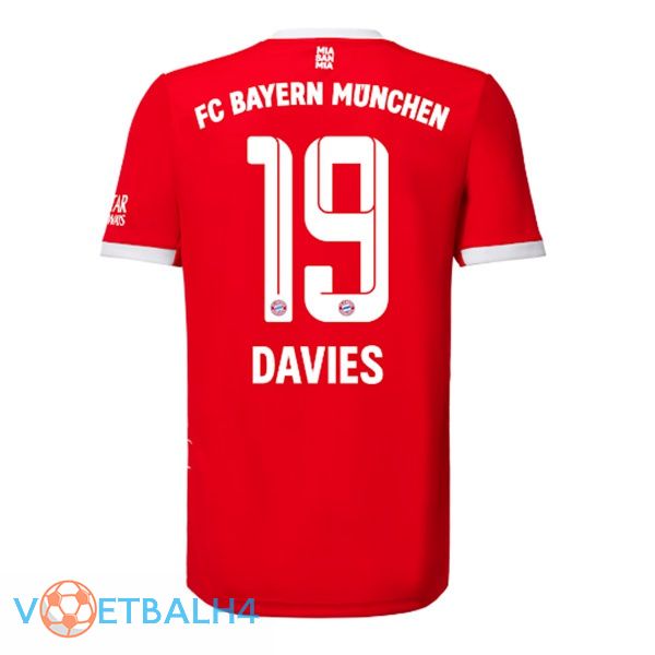 Bayern Munich (Davies 19) jersey thuis rood 2022/2023