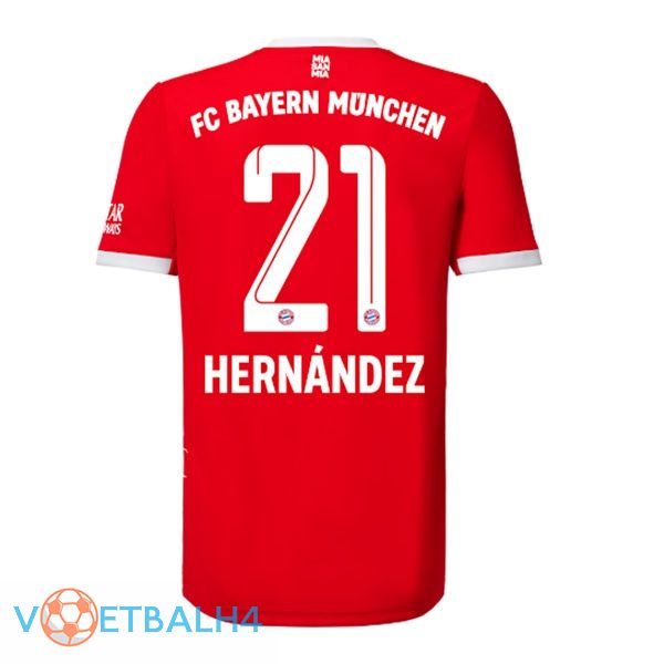 Bayern Munich (Hernández 21) jersey thuis rood 2022/2023