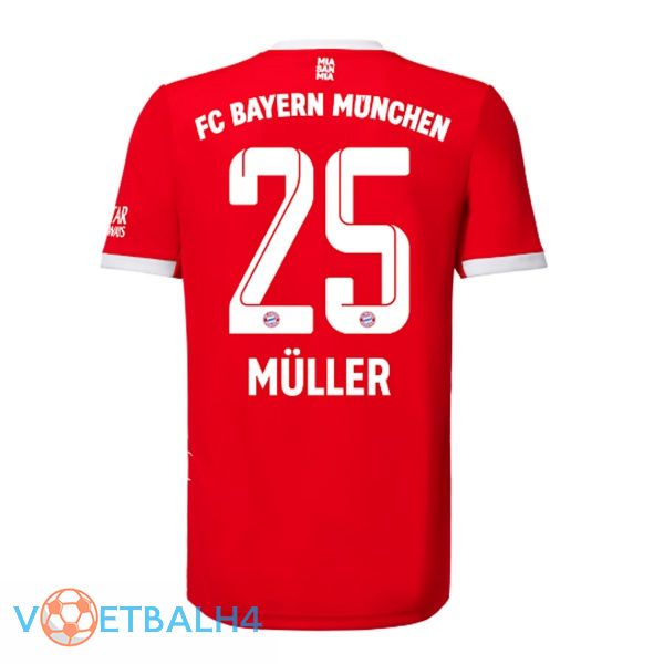 Bayern Munich (Müller 25) jersey thuis rood 2022/2023