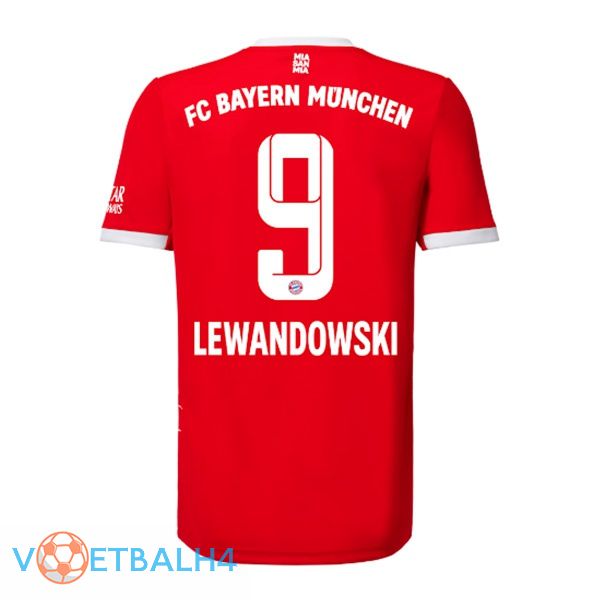 Bayern Munich (Lewandowski 9) jersey thuis rood 2022/2023