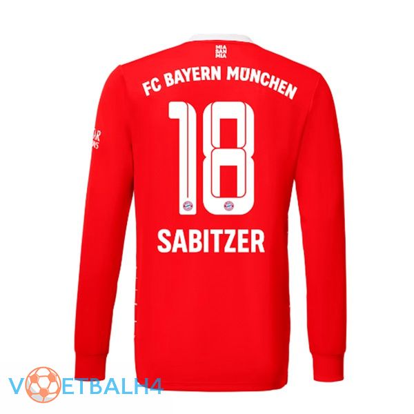 Bayern Munich (Sabitzer 18) jersey thuis lange mouwrood 2022/2023