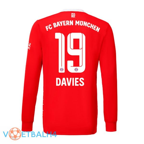 Bayern Munich (Davies 19) jersey thuis lange mouwrood 2022/2023