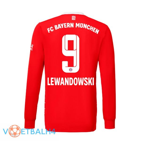 Bayern Munich (Lewandowski 9) jersey thuis lange mouwrood 2022/2023