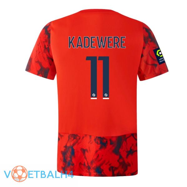 Lyon OL (KADEWERE 11) voetbal jersey uit rood 2022/2023