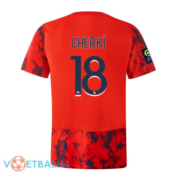 Lyon OL (CHERKI 18) voetbal jersey uit rood 2022/2023