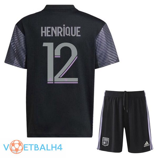 Olympique Lyonnais (HENRIQUE 12) kinderen voetbal jerseys derde zwart 2022-2023