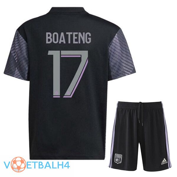 Olympique Lyonnais (BOATENG 17) kinderen voetbal jerseys derde zwart 2022-2023