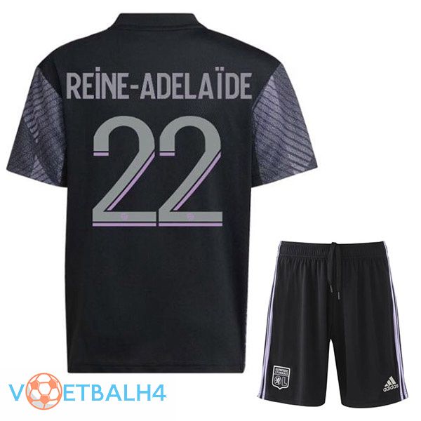 Olympique Lyonnais (REINE-ADELAÏDe 22) kinderen voetbal jerseys derde zwart 2022-2023