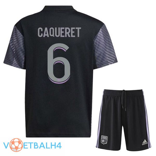 Olympique Lyonnais (CAQUERET 6) kinderen voetbal jerseys derde zwart 2022-2023