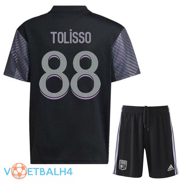 Olympique Lyonnais (TOLISSO 88) kinderen voetbal jerseys derde zwart 2022-2023