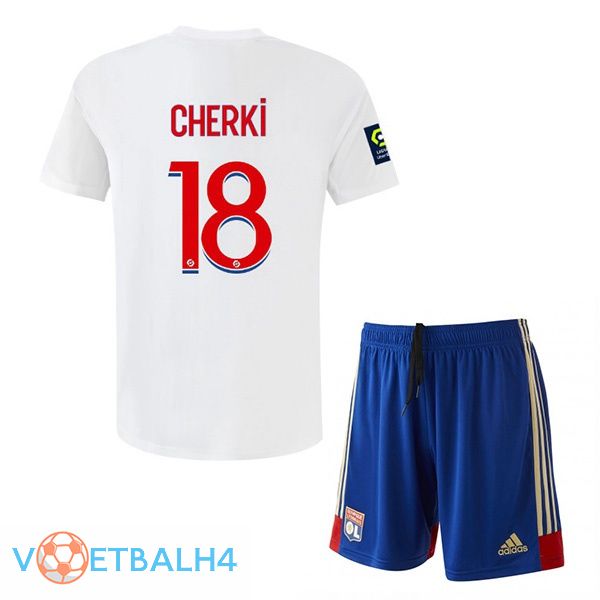 Lyon OL (CHERKI 18) kinderen voetbal jersey thuis wit 2022/2023