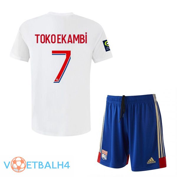 Lyon OL (TOKO EKAMBI 7) kinderen voetbal jersey thuis wit 2022/2023