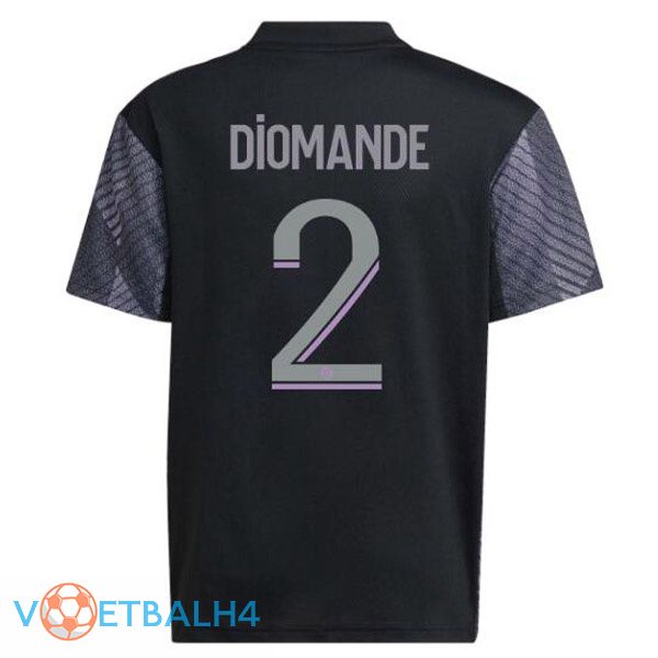 Olympique Lyonnais (DIOMANDe 2) voetbal jerseys derde zwart 2022-2023