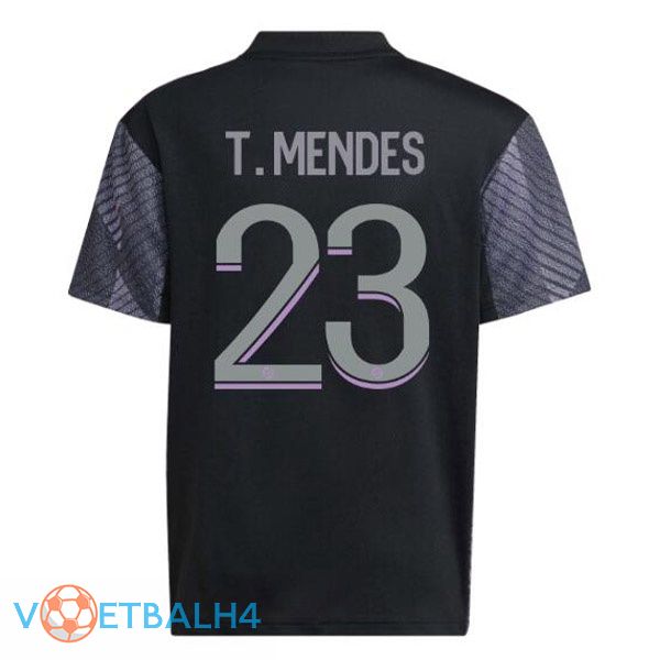 Olympique Lyonnais (T. MENDES 23) voetbal jerseys derde zwart 2022-2023