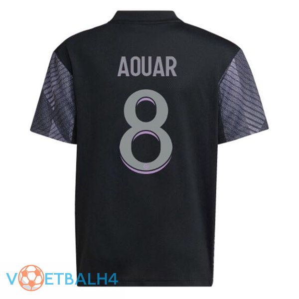 Olympique Lyonnais (AOUAR 8) voetbal jerseys derde zwart 2022-2023