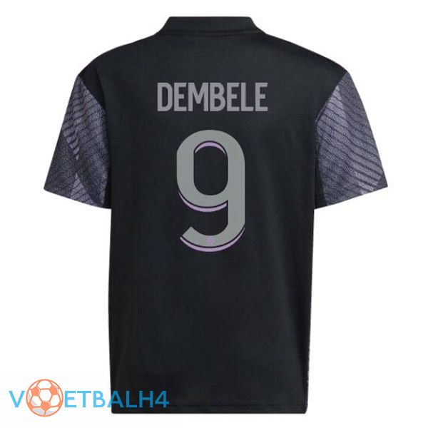 Olympique Lyonnais (DEMBÉLÉ 9) voetbal jerseys derde zwart 2022-2023