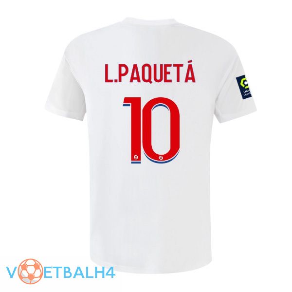 lyon (L.PAQUETÁ 10) voetbal jerseys thuis wit 2022-2023