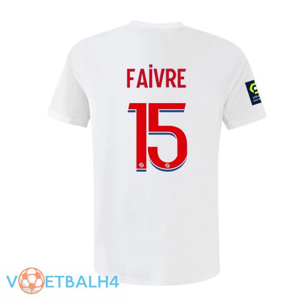 lyon (FAIVRE 15) voetbal jerseys thuis wit 2022-2023