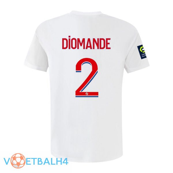 lyon (DIOMANDE 2) voetbal jerseys thuis wit 2022-2023