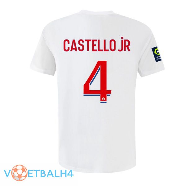 lyon (CASTELLO JR 4) voetbal jerseys thuis wit 2022-2023