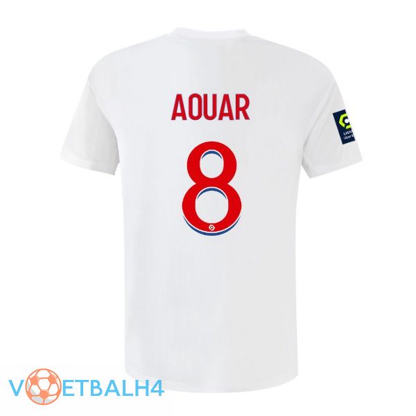 lyon (AOUAR 8) voetbal jerseys thuis wit 2022-2023