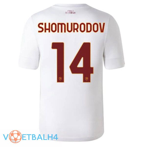 AS Roma (SHOMURODOV 14) voetbal jerseys uit wit 2022-2023